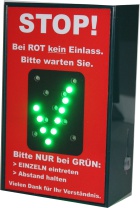 Einlass Ampel mit Akku
